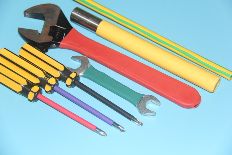 各种型号规格彩色热缩管在五金工具上面的应用
